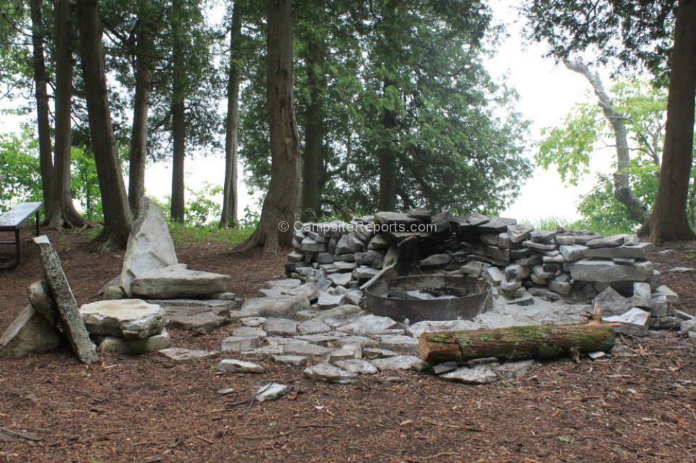 Campsite C in Remote Campground Area at Rock Island State Park